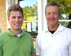 Randy and Ron Rimmer, father and son, at a Rimmer Construction job site